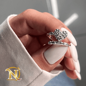 انگشتر استیل قلبی کد 0140