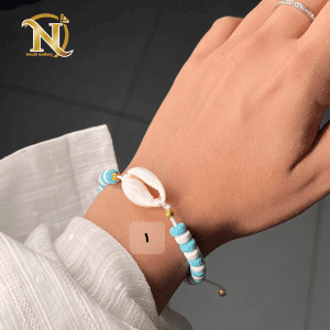 دستبند صدفی دخترانه کد 0154